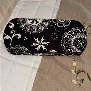 Elegant Black and White Patterned Women's Accessory Case